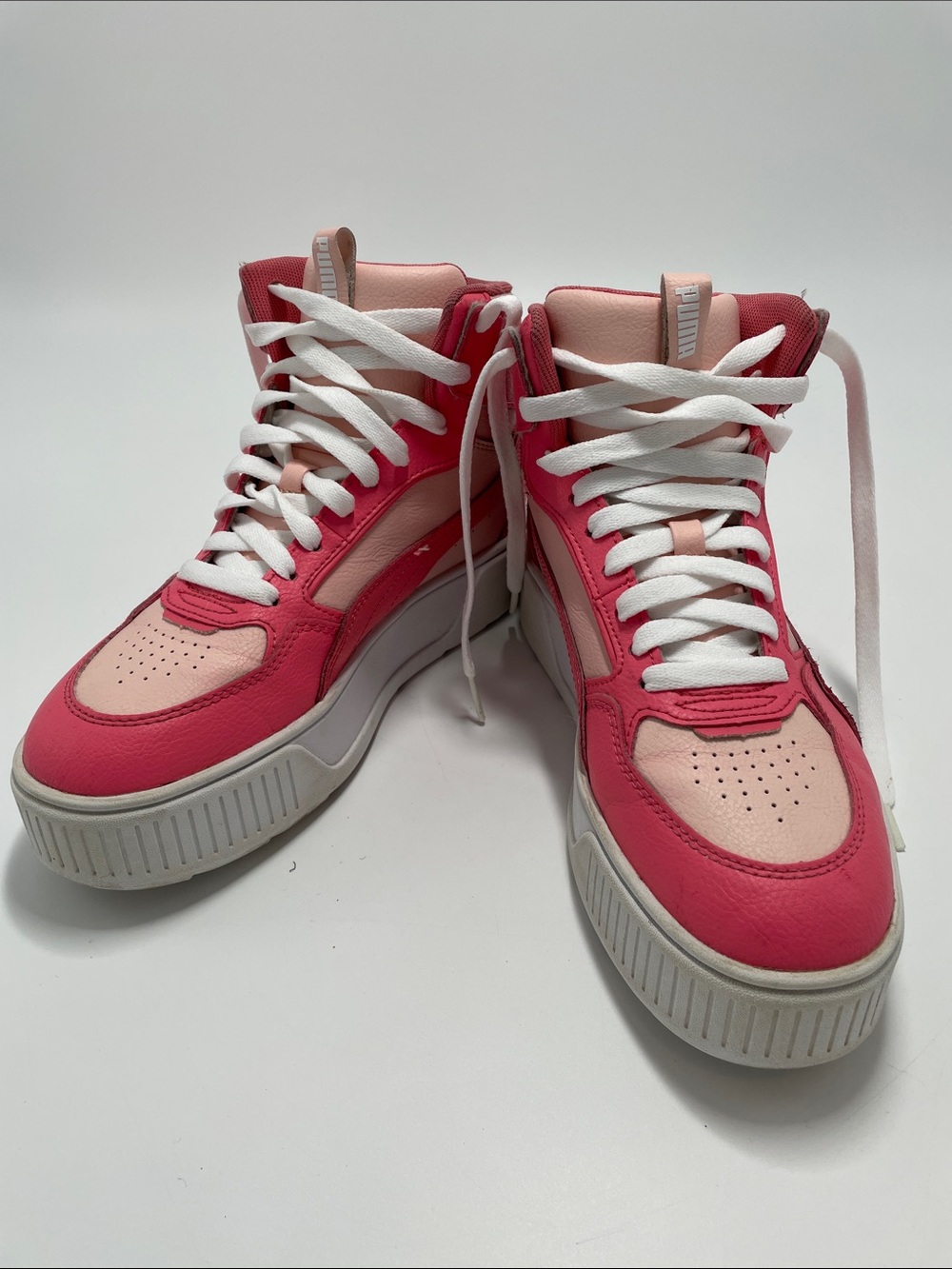 Puma Sz EU38 High-Top Sneakers in Hot Pink and Light Pink